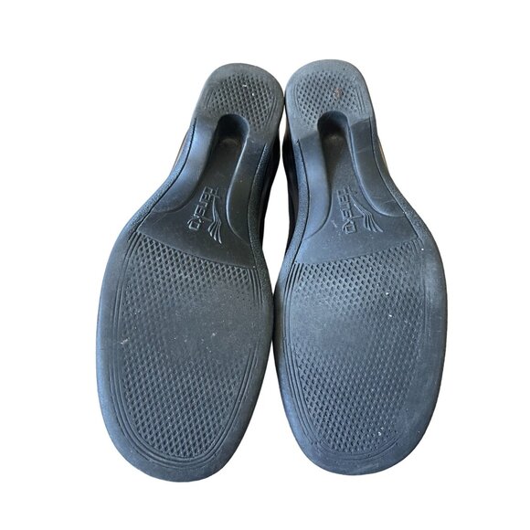 Dansko Womens 7.5 Aubrey Leather COMFORT Shoes Slip On Work Clogs Black 38 - Picture 5 of 6